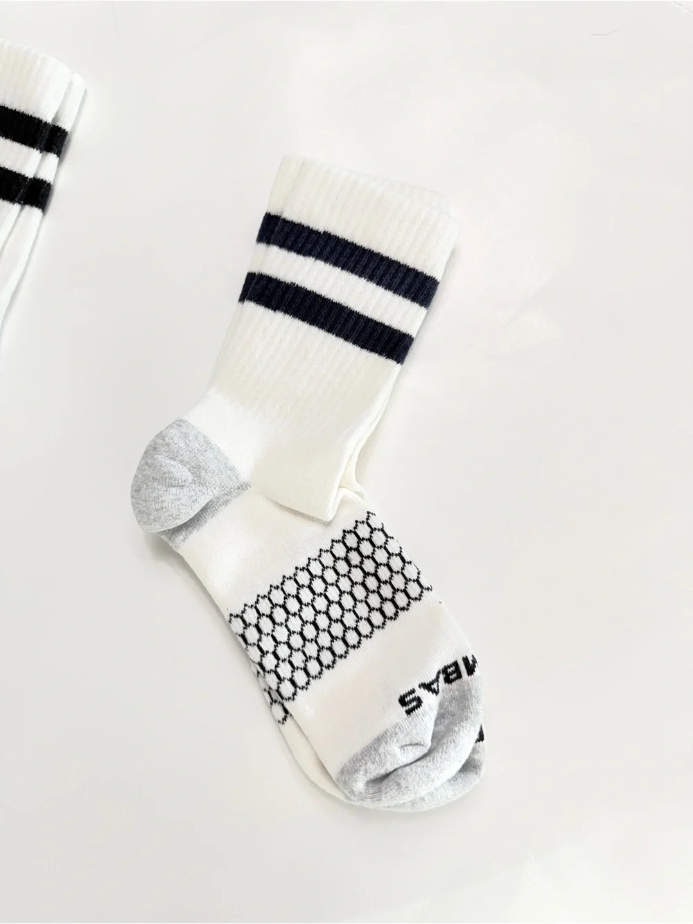 BOMBAS 2 Pair! Women's Vintage Stripes Quarter Sock LG